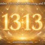Glowing angel number 1313 with soft light and spiritual symbolism