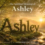 Ash trees in a glowing forest representing the name Ashley