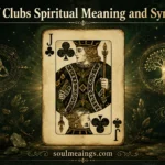 Illustration of the Jack of Clubs playing card with ornate details and symbolic accents.