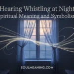 Nighttime scene with subtle swirling air representing mysterious whistling sounds.