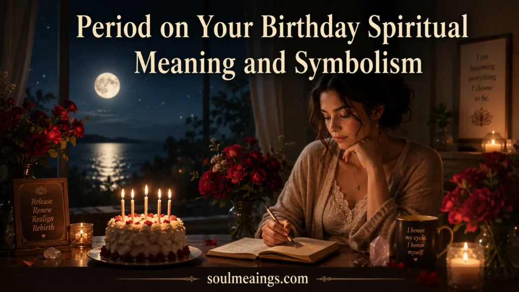 Discover the spiritual meaning of getting your period on your birthday, including symbolism, emotional themes, and modern interpretations.