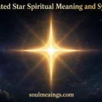 A symmetrical four-pointed star shining with light in a dark background