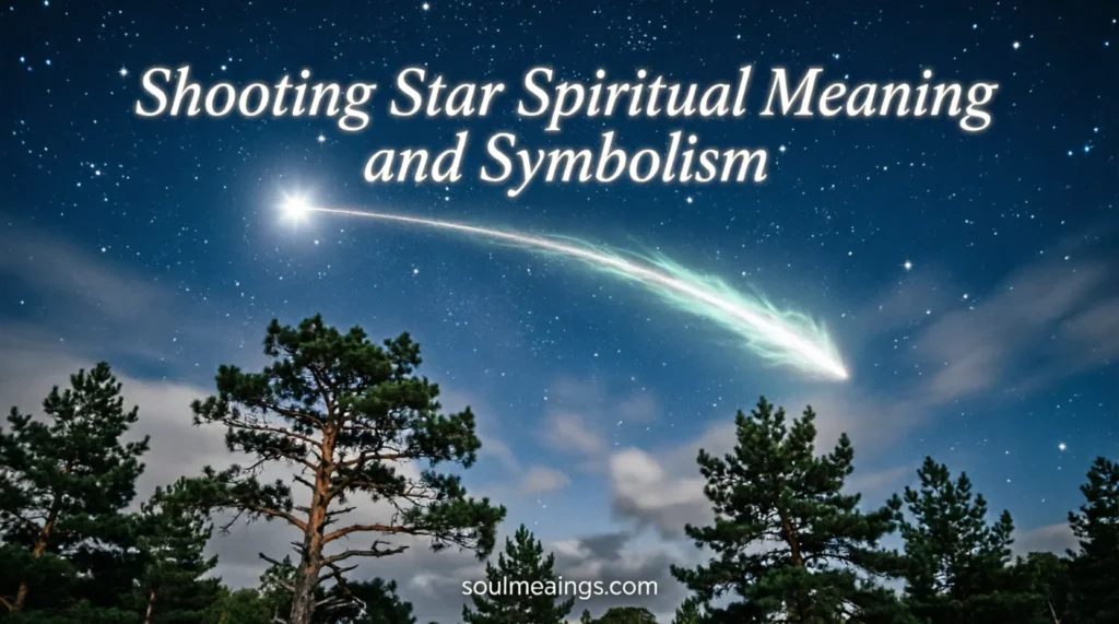 Bright shooting star streaking across a star-filled night sky.