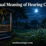 Crickets chirping in a quiet backyard at night under the moon.