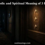Three knocks on an old wooden door at night.
