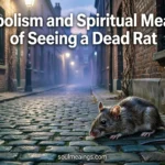 A symbolic illustration of a dead rat in an urban setting.