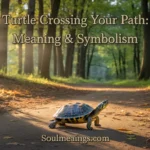 A turtle crossing a quiet path in nature