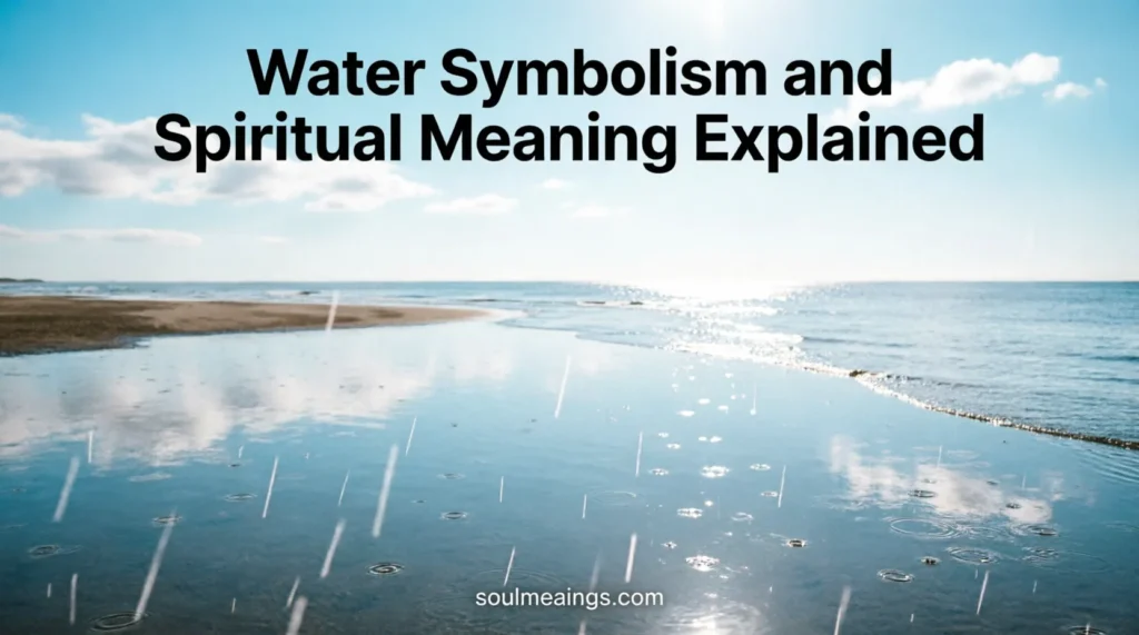 Flowing water reflecting sunlight across a calm river surface.
