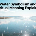 Flowing water reflecting sunlight across a calm river surface.