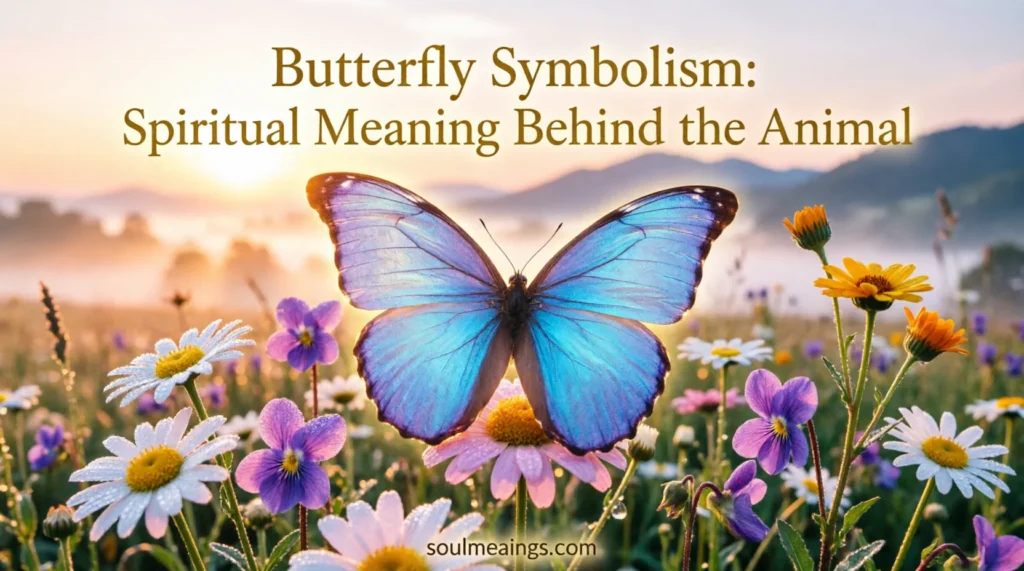 Colorful butterfly on flowers during sunrise.