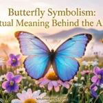 Colorful butterfly on flowers during sunrise.