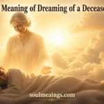 Dreamlike image of a deceased mother appearing in peaceful golden light.