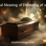 A symbolic coffin in soft light representing spiritual and emotional change.