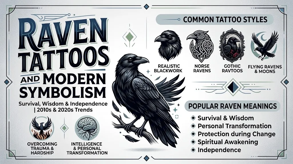 Raven Tattoos and Modern Symbolism