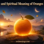 Bright oranges appearing in a symbolic dream setting with warm light.