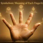Human hand showing symbolic meaning associated with each finger.