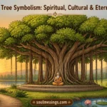 Large banyan tree with wide branches and hanging aerial roots.