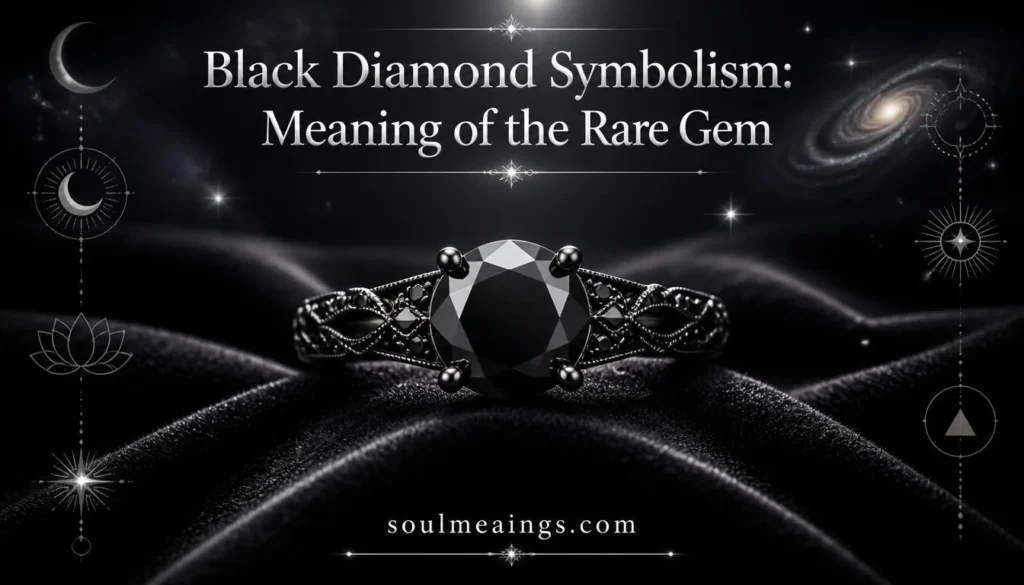 A close-up of a black diamond gemstone reflecting silver light.