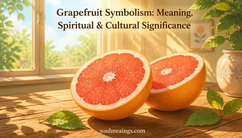 Fresh sliced grapefruit representing symbolism, freshness, and vitality