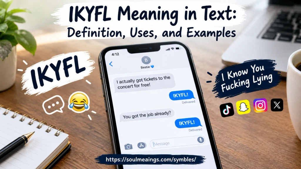 IKYFL meaning in text explained with a smartphone conversation and examples of internet slang.