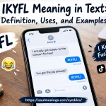 IKYFL meaning in text explained with a smartphone conversation and examples of internet slang.
