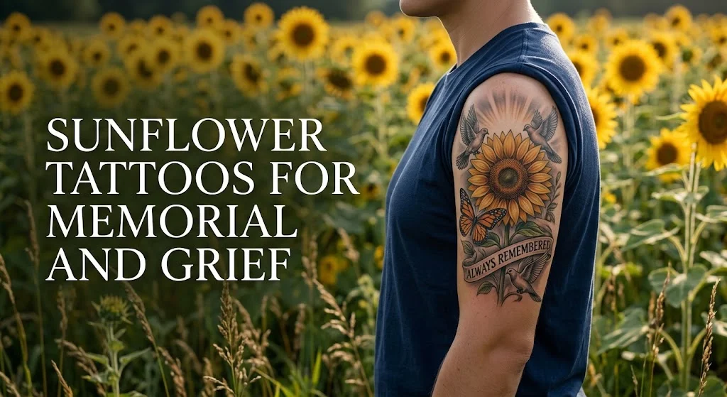 Sunflower Tattoos for Memorial and Grief