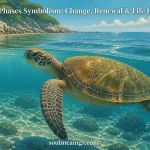 A sea turtle swimming through clear blue water near a rocky shore.